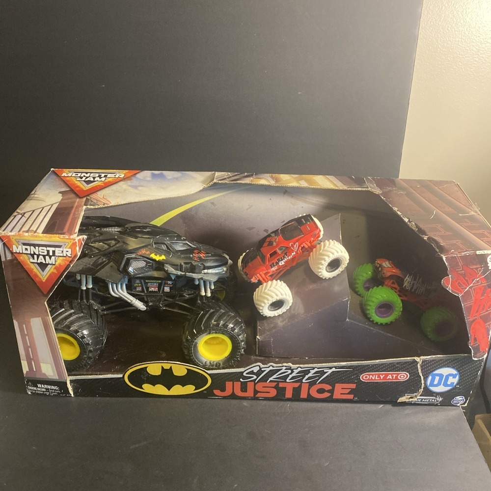 New Monster Jam Trucks Exclusive Street Justice Batman & Joker & Harley Quinn
